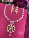 AD Diamond Gold Plated Golden Necklace 3 Wholesale Shop In Surat

